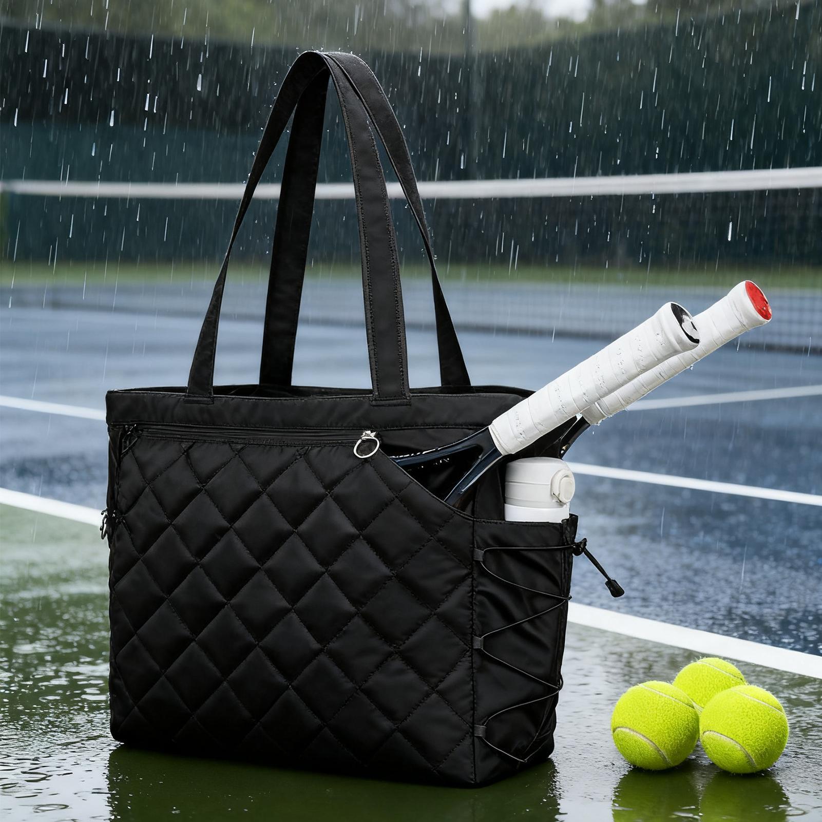 Sack Race Bag - Große Tennis-Einkaufstasche für 2 Schläger, Schuhfach,