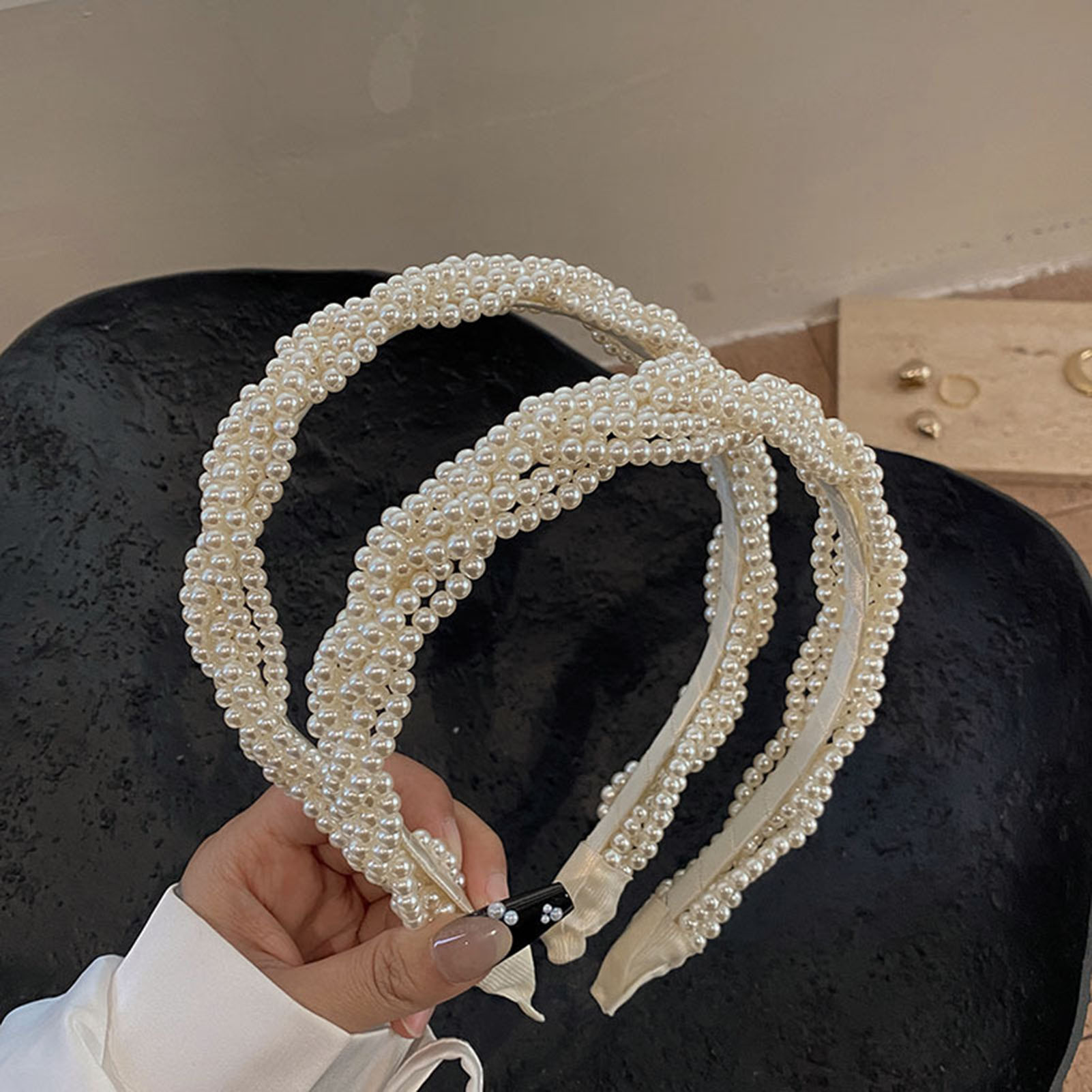 Ring Toss Outdoor - Elegantes Perlen-Stirnband für Frauen, Haarschmuck, Haarbänder,