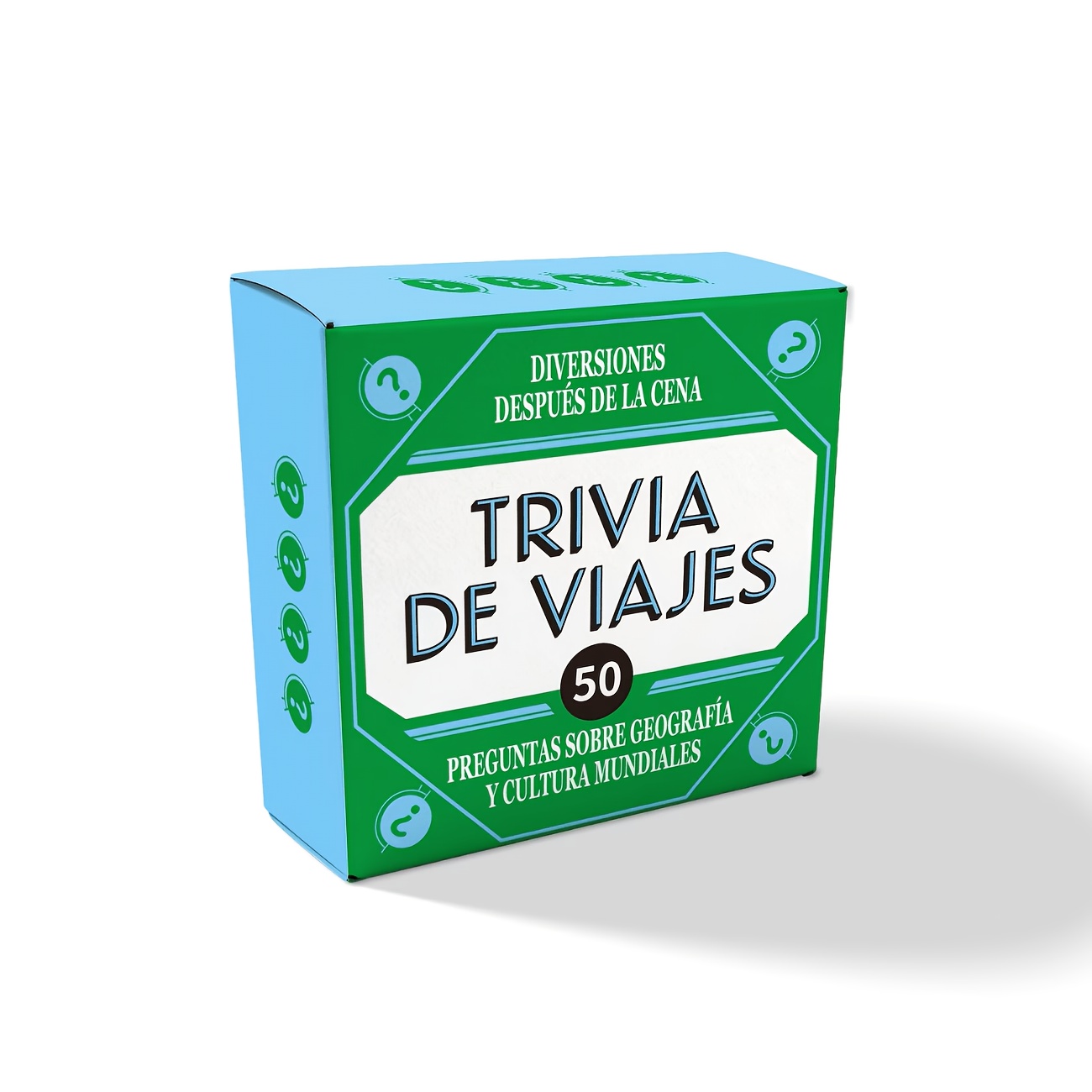 Party Games Quiz Questions - Spanisches Reise-Trivia-Kartenspiel in Mini-Format, 50 Fragen,