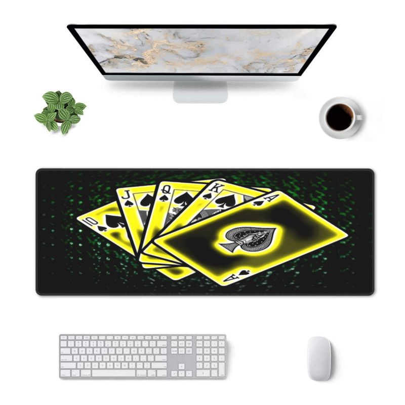 Party Games Entertainer - 120x60CM Große Texas Hold'em Poker-Matte Rutschfeste