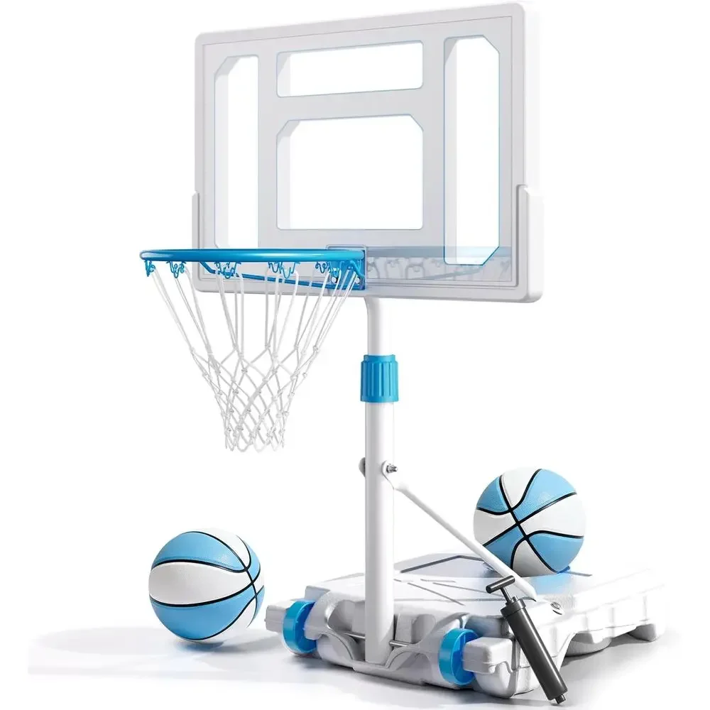 Ring Toss Outdoor - Tragbarer 32-Zoll Schwimmbad-Basketballkorb - Edelstahl, Rostbeständiges