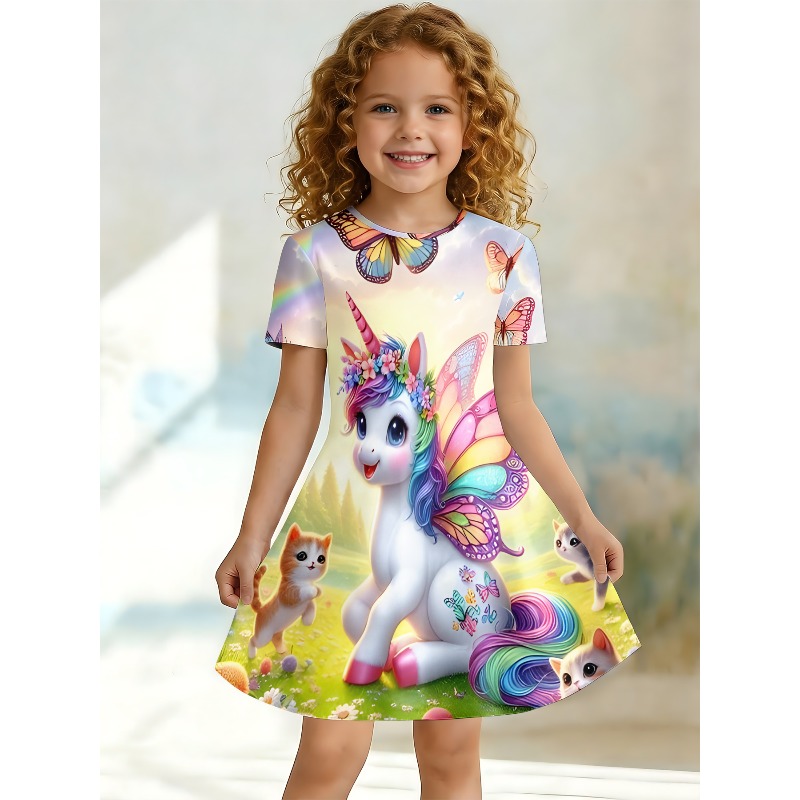 Mädchen-T-Shirt-Kleid mit Rege – Games Garden Party Bewertung und Preis