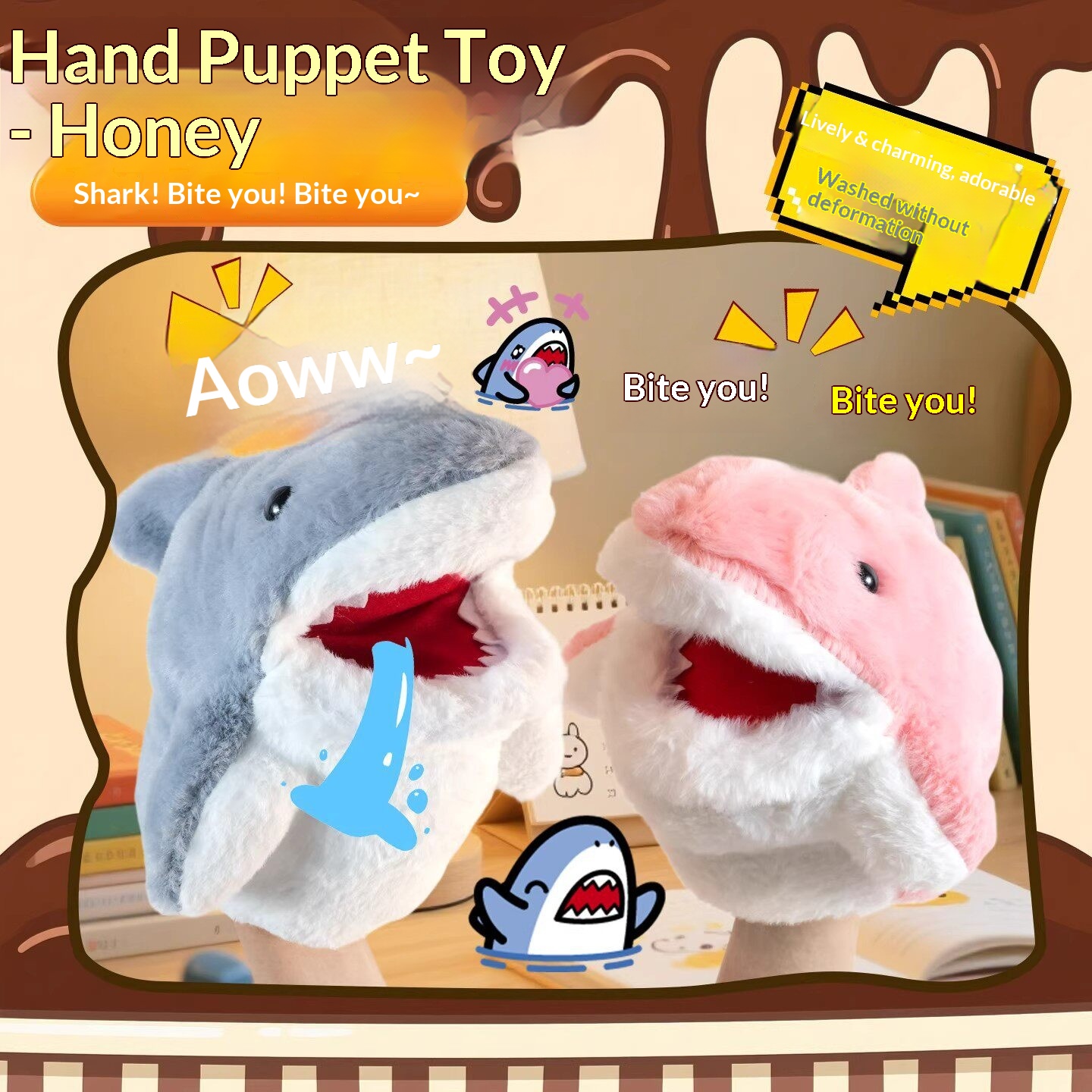 Hai-Handpuppe Plüsch-Hai-Armtu – Party Games Children Bewertung und Preis